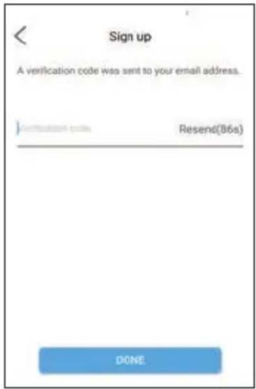 Sign up A verification code was sent to your email address. Resene(86s) DONE