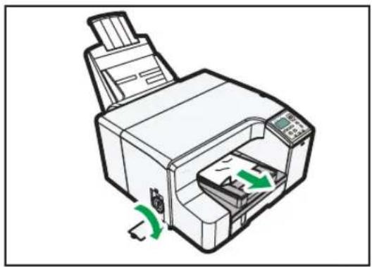 RICOH SG 5100 - マルチ手差しフィーダーから用紙を取り除く - 1