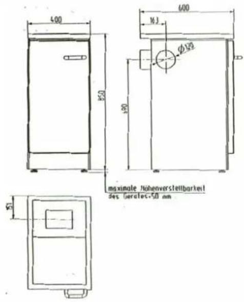 Wamsler K 155 - Maßzeichnungen - 1