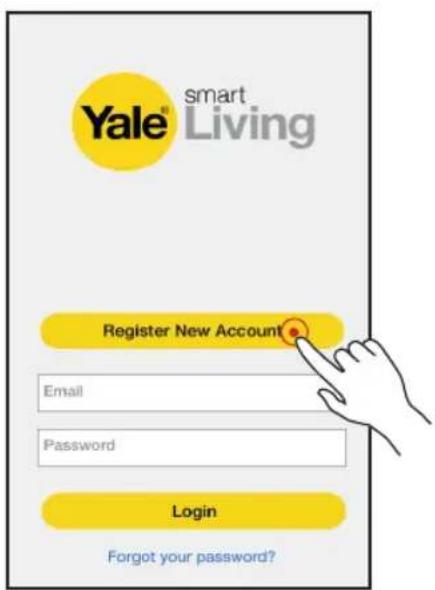 Yale Conexis L1 - ② Register Account - 1