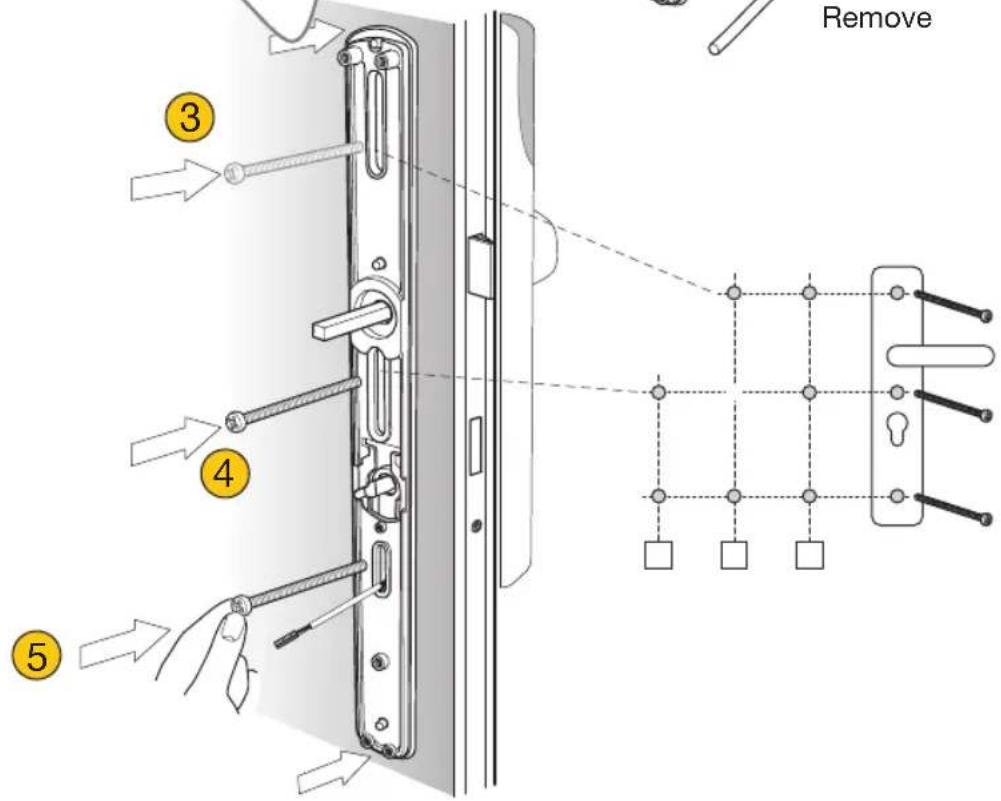 Yale Conexis L1 - Installing Internal Fixing Plate. - 4
