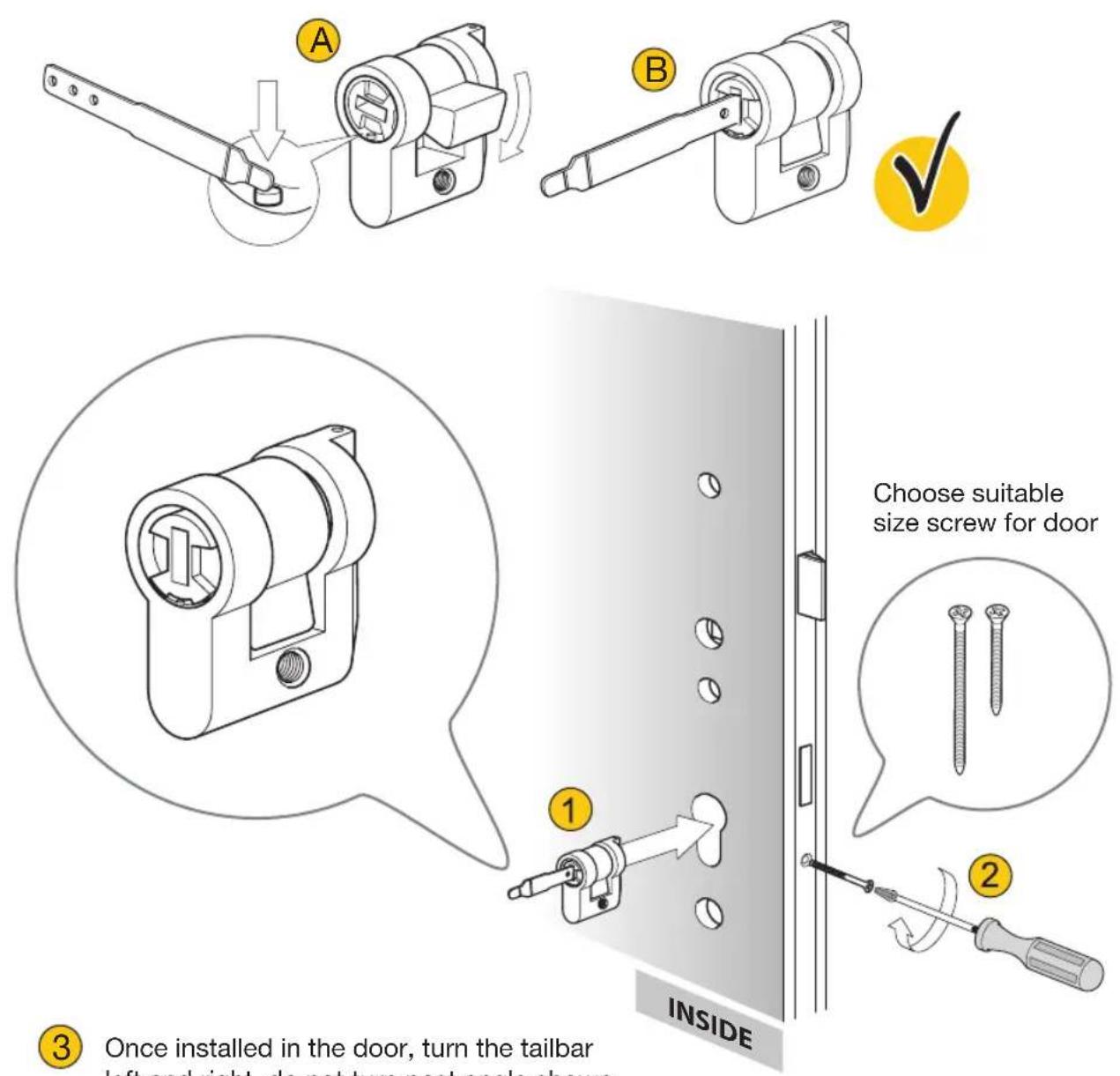 Yale Conexis L1 - Installing The Actuator. - 1