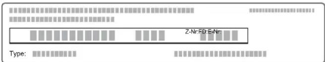 Z-Nr.FD:E-Nr: Type: