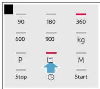 90 180 360 600 900 kg P Stop M Start