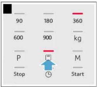 90 180 360 600 900 kg P Stop M Start