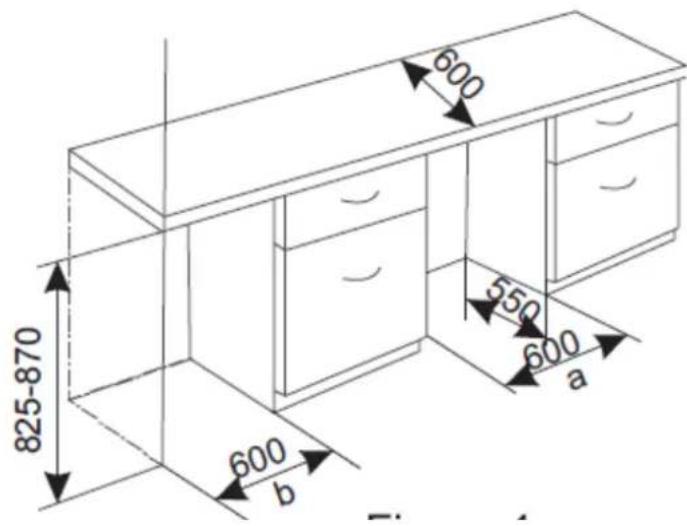 Exquisit UGS 105-1E A+ - Anweisungen zum Unterbau - 1