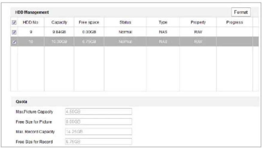 HiLook IPC-B650H-V - Initialize the added network disk. - 1