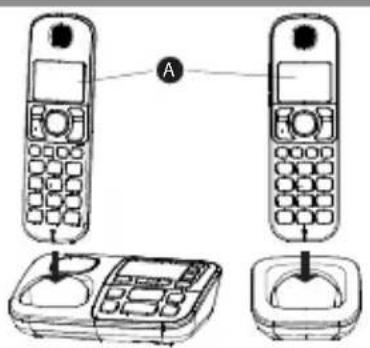PANASONIC KX-TGE522G - Einsetzen des Akkus - 2