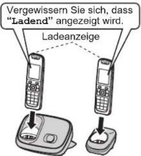 PANASONIC KX-TG8523G - Laden des/der Akku(s) - 1