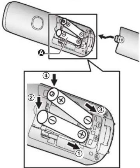 PANASONIC KX-TGD583 - Battery installation - 2