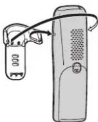 PANASONIC KX-TG9348 - To attach the belt clip - 1