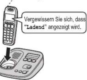 PANASONIC KX-TG6592G - Laden des/der Akku(s) - 1
