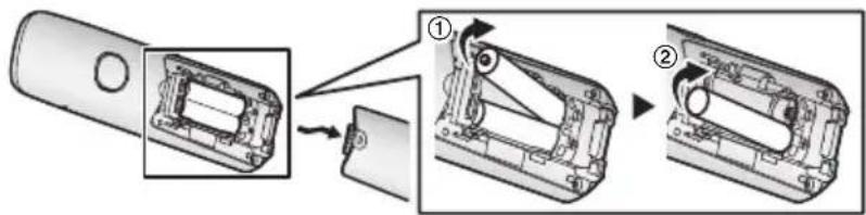 PANASONIC KX-TGFA51 - Extracción de la batería - 1
