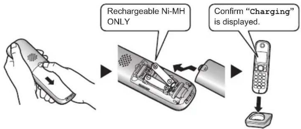 PANASONIC KX-TGA786E - Charge for about 7 hours. - 1