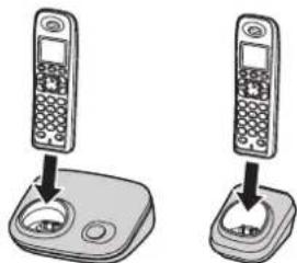 PANASONIC KX-TG8022G - Laden des/der Akku(s) - 1