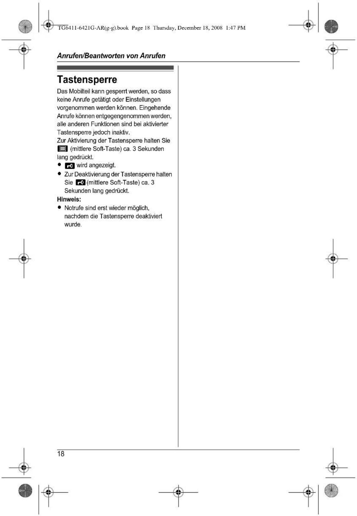 PANASONIC KX-TG6421AR - Hinweis: - 3