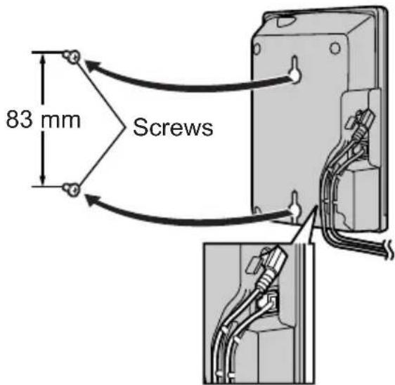 PANASONIC KX-TCD580 - Wall mounting the base unit - 2