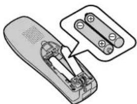PANASONIC KX-TCD300G - Einsetzen der Akkus - 1