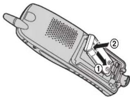 PANASONIC KX-TCD290G - Einsetzen der Akkus - 2