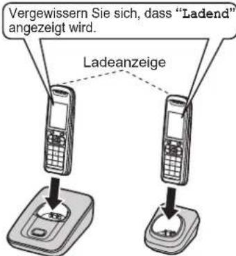 PANASONIC KX-TG8423G - Laden des/der Akku(s) - 1
