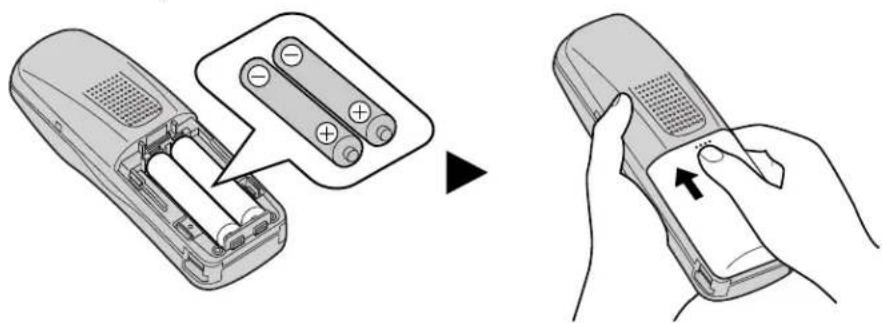 PANASONIC KX-TCD706GS - Akkus in das Mobilteil einsetzen - 1