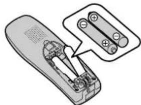 PANASONIC KX-TCD212G - Einsetzen der Akkus - 1