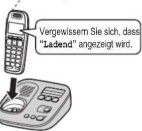 PANASONIC KX-TG6591G - Laden des/der Akku(s) - 1