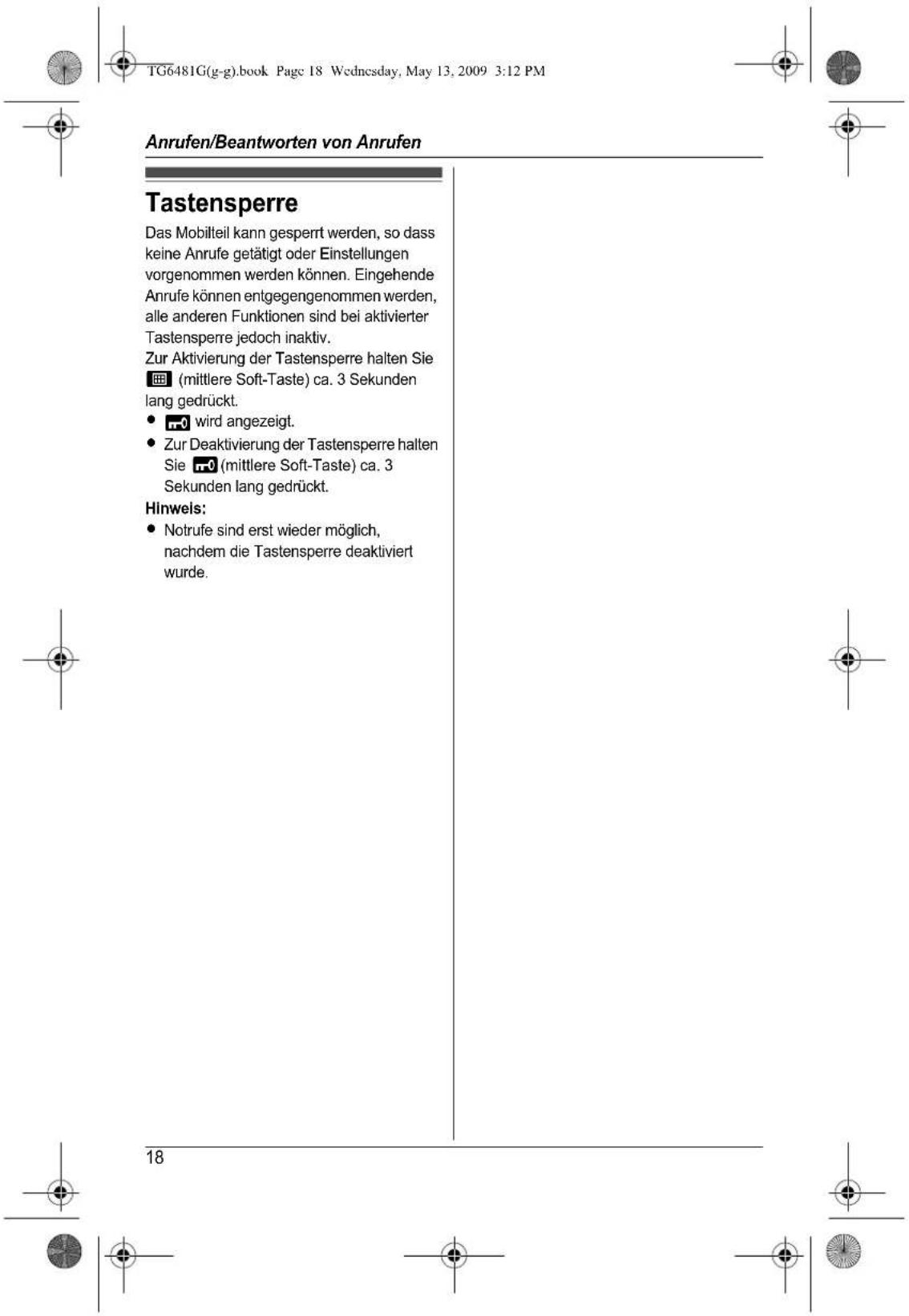 PANASONIC KX-TG6482G - Hinweis: - 9