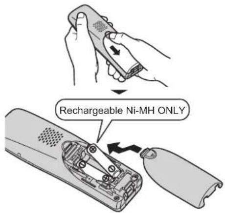 PANASONIC KX-TG6461E - Battery installation - 1