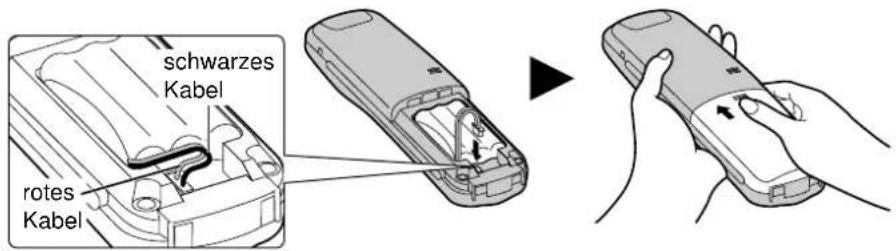 PANASONIC KX-TCD970 - Akku in das Mobilteil einsetzen - 1