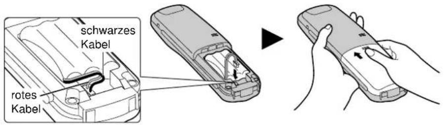 PANASONIC KX-TCD960 - Akku in das Mobilteil einsetzen - 1