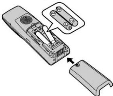 PANASONIC KX-TCD820G - Einsetzen der Akkus - 1