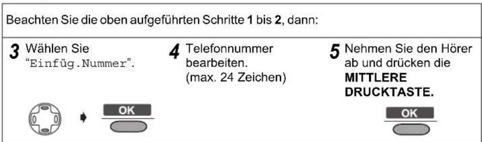 PANASONIC KX-TCD535GM - Die gewählte Nummer für Anrufe bearbeiten - 1