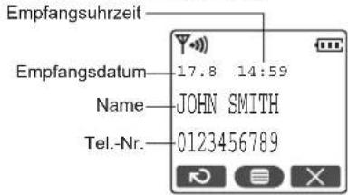 PANASONIC KX-TCD535GM - Einen Anruf ausgehend von der Rufnummerübermittlungsliste tätigen - 3