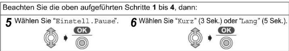 PANASONIC KX-TCD535GM - ♦ Pausendauer auswählen - 1