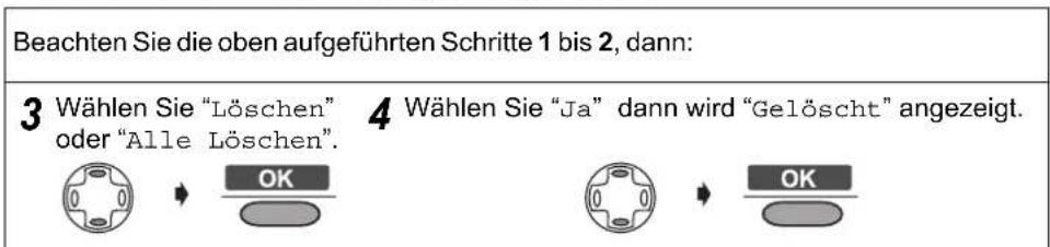 PANASONIC KX-TCD535GM - Einen/Alle Wahlwiederholungseinträge löschen - 1