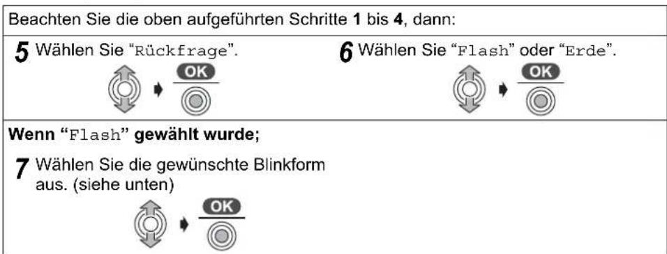 PANASONIC KX-TCD535GM - Den Flash-/Erdtasten-Modus einstellen - 1