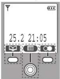 PANASONIC KX-TCD535GM - Verwendung der Drucktasten des Mobilteils - 2