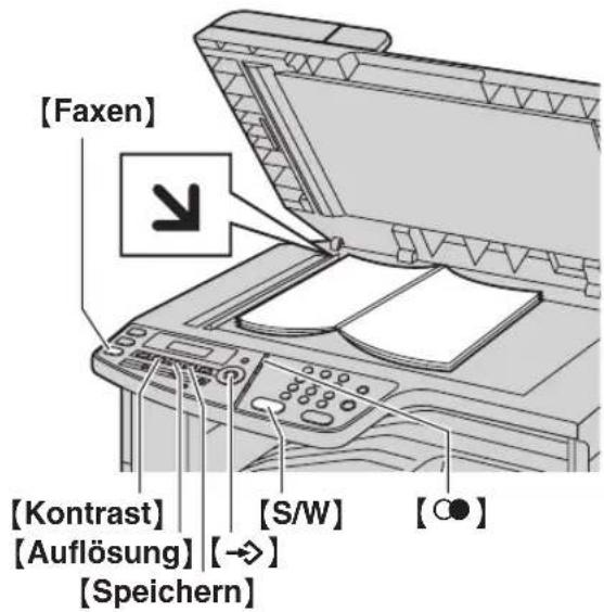 PANASONIC KX-MC6020G - Nutzung des Vorlagenglases des Scanners - 1