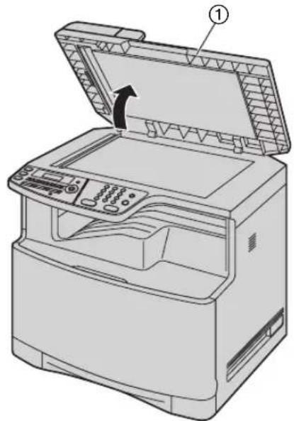 PANASONIC KX-MC6020G - Öffnen Sie die Dokumentenabdeckung (①). - 1