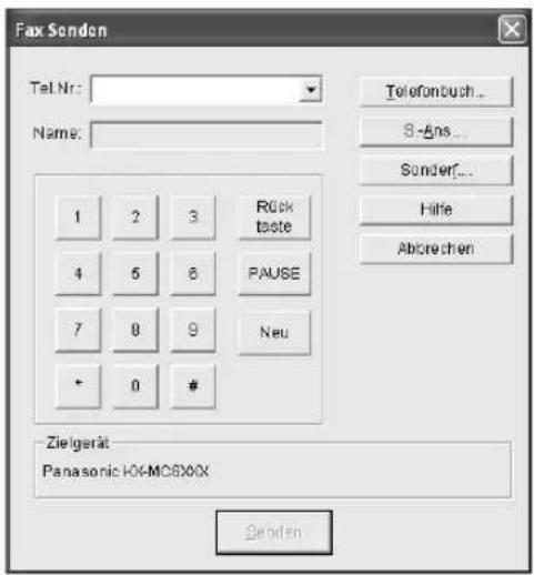 PANASONIC KX-MC6020G - Versenden eines Computerdokuments von Ihrem Computer aus als Faxmitteilung - 1