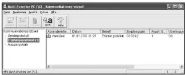 PANASONIC KX-MC6020G - Anschauen eines empfangenen Dokuments - 1