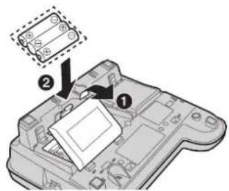 PANASONIC KX-TS580G - Einsetzen und Auswechseln der Batterien - 1