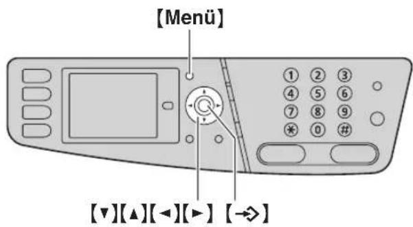 [Menü] [▼][▲][◀][▶] [→]