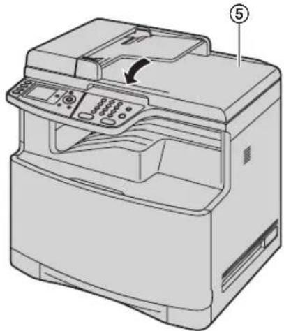 PANASONIC KX-MC6260 - Schließen Sie die Dokumentenabdeckung (⑤). - 1