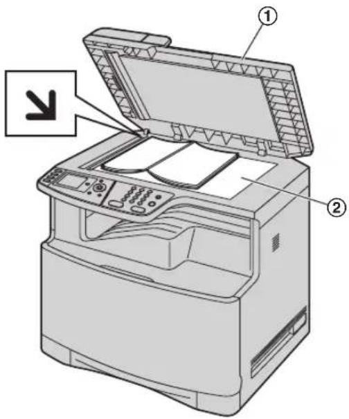 PANASONIC KX-MC6260 - Nutzung des Vorlagenglases des Scanners - 1