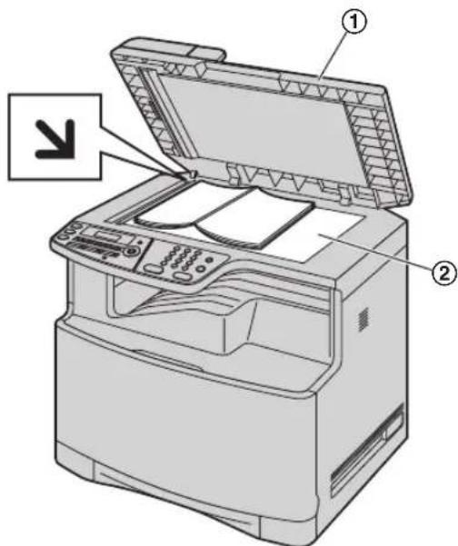 PANASONIC KX-MC6020GR - Χρήση του τζαμιού σάρωσης - 1