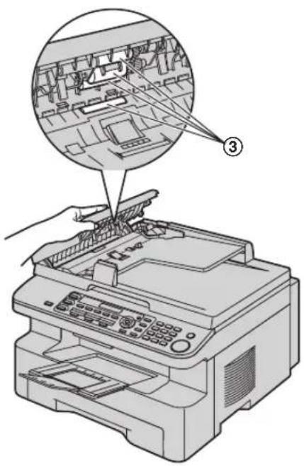 PANASONIC KX-MB781G - Reinigung der Rollen des Dokumenteneinzugs - 2