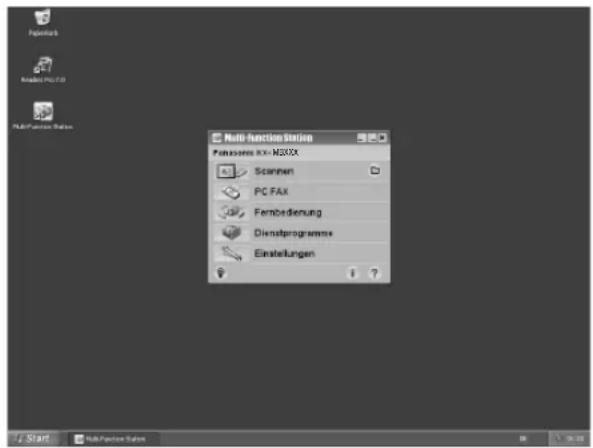 Multi-Function Station Scramen PC FAX Ferbedienung Dienstprogramme Einstellungen