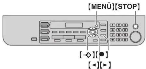 [MENÜ][STOP] [→][●] [◀][▶]